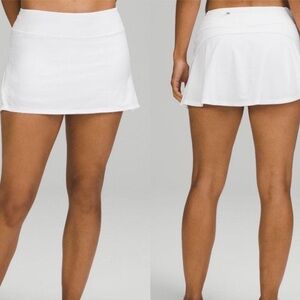 Lululemon White Skort Skirt Play off the Pleats Womens 6